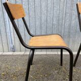 6 vintage industrial school chairs for communities mullca delagrave tube & wood french school chair
