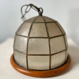 Vintage mother-of-pearl and brass pendant light 1970