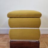 Ottoman ancient chest yellow broom