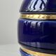 Royal blue vase with gold edging