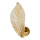 Amber Murano glass leaf wall light
