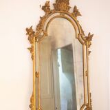 Mirror with wooden glazing beads, gold, 19th century, Italy
