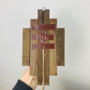 Applique lanterne art déco bois