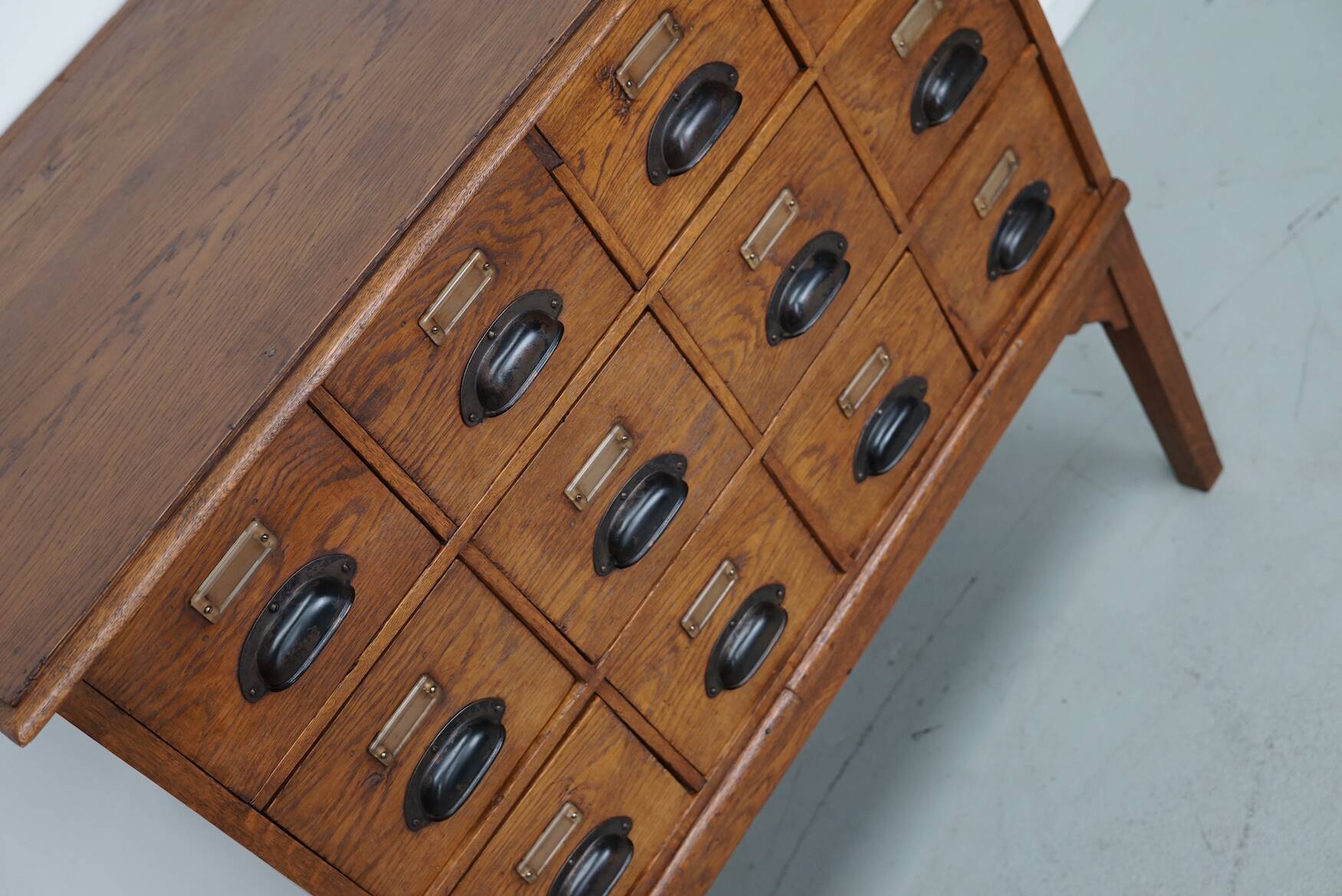 Dutch Oak Apothecary / Filing Cabinet, 1930s