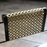 1950s perforated metal coat holder