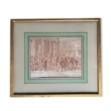 Charles Nicolas Cochin, Lycurgus wounded in a sedition, engraving, eighteenth century