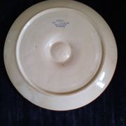 Oyster plate HB Henriot Quimper grey 23 cm Breton floral decoration