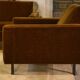 Ensemble canapé et 2 fauteuils en velours marron 1960’s