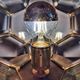 Adolf Loos style lamp in brass and faceted glass from the 1950s.