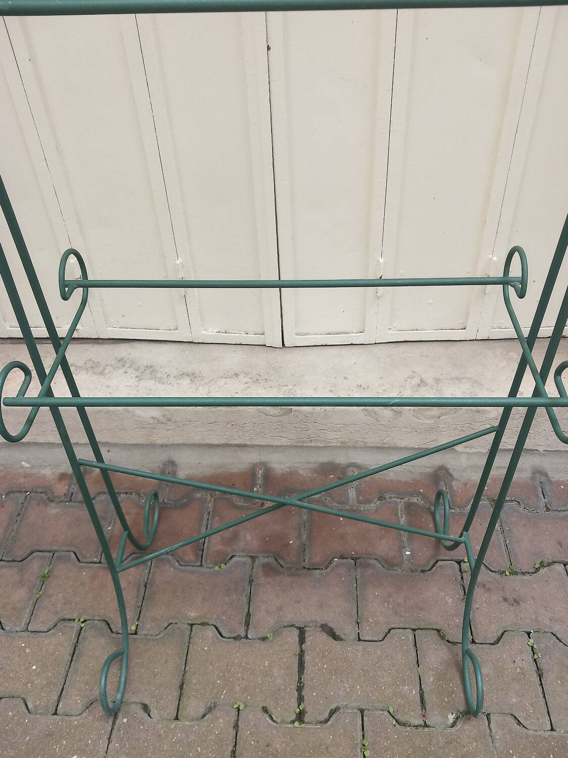 Wrought iron towel rack