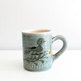 Mug artisanal en céramique vernissée signé. Saint Jorioz.