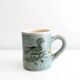 Handcrafted glazed ceramic mug signed. Saint Jorioz.