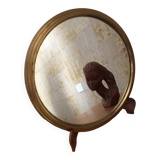 Mirrored tray rimmed with brass