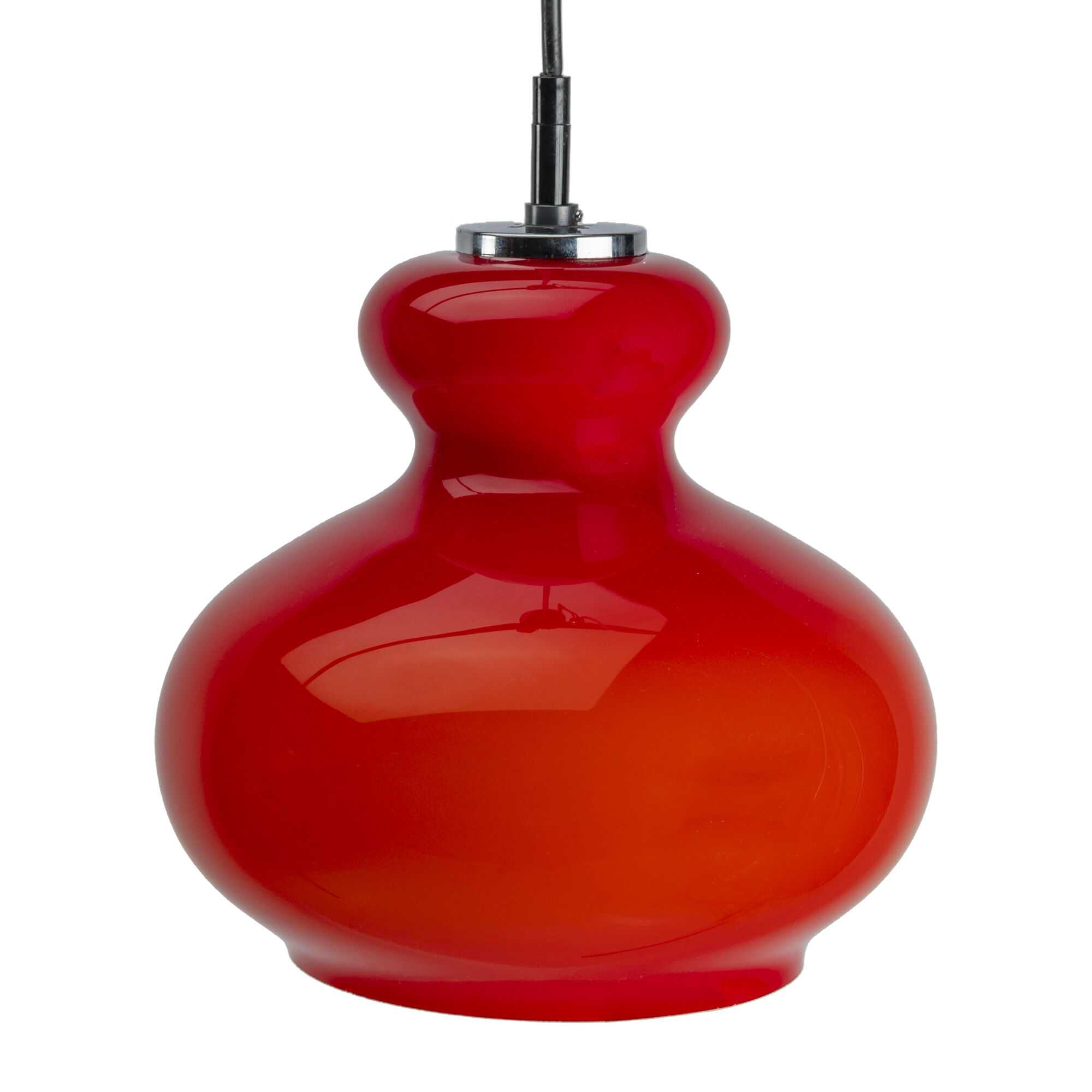 Red 'Onion' Peil & Putzler Pendant Lamp