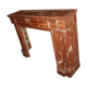 Fireplace columns in red marble of Languedoc and dating from the end of the XIX century