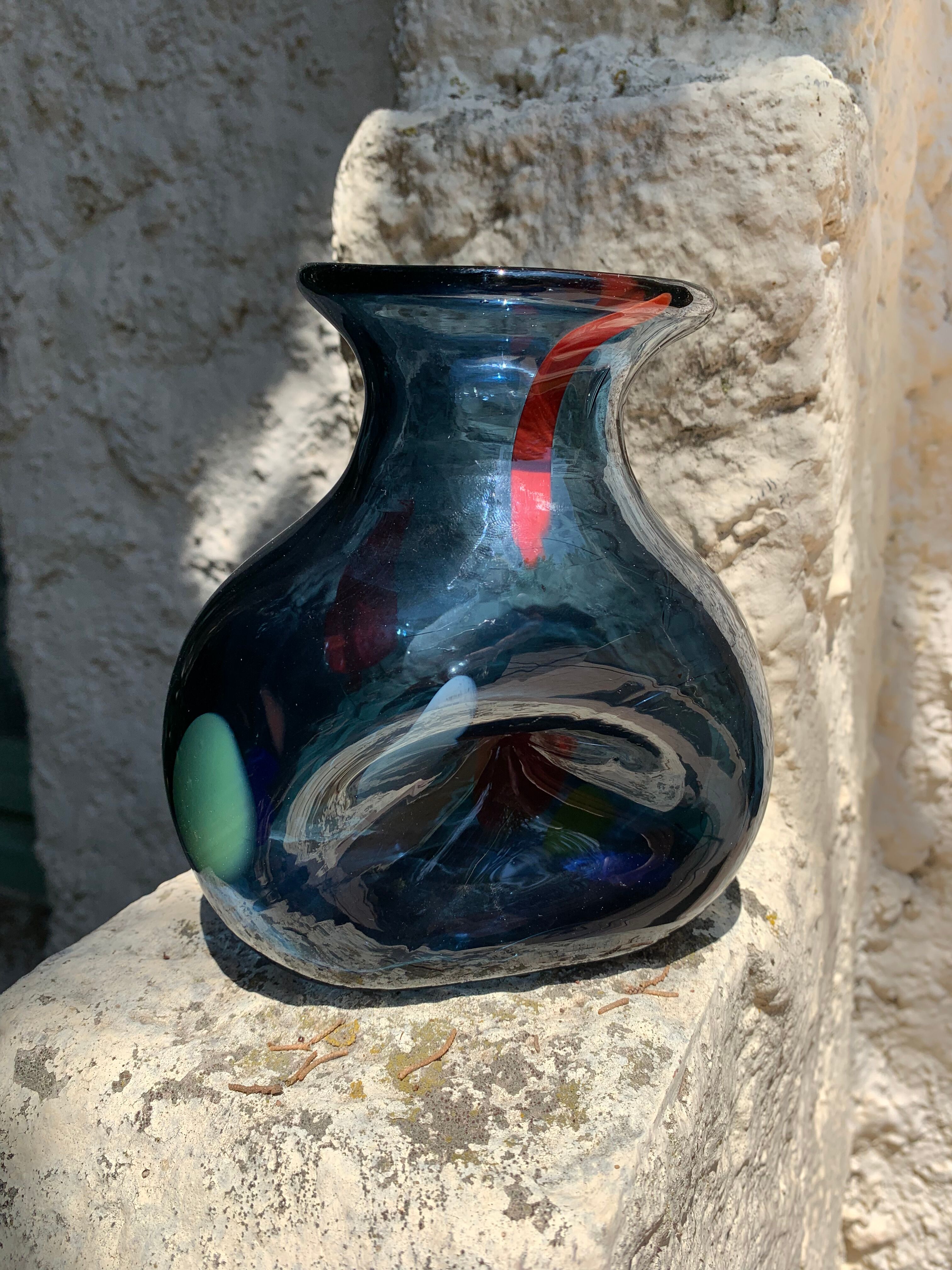 Murano style glass vase