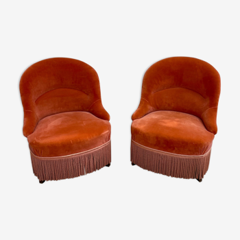 PAIR OF TOAD ARMCHAIRS