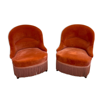 PAIR OF TOAD ARMCHAIRS
