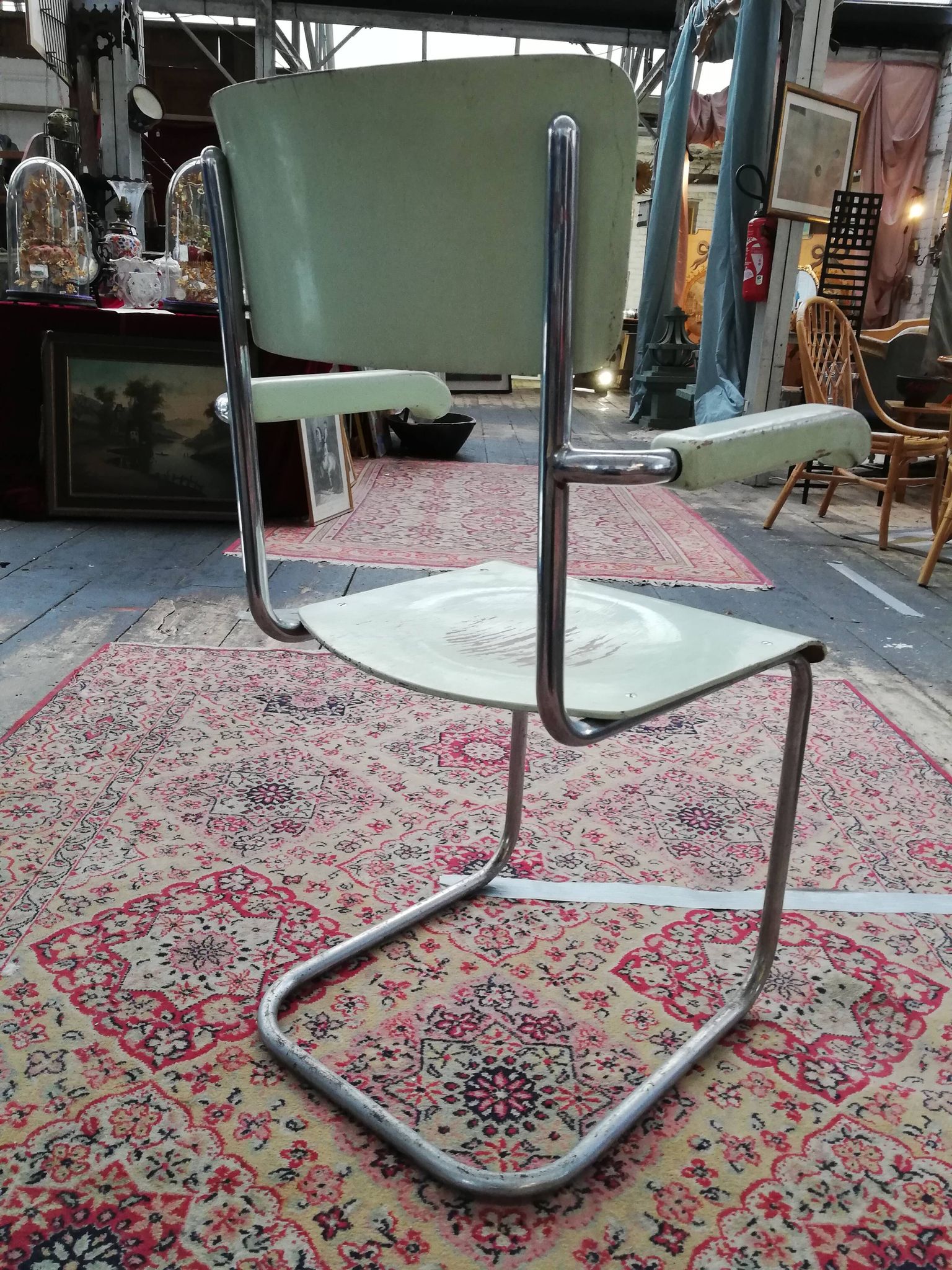 Czech armchair wood and chrome, Mart Stam, Konova 1940