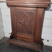 Antique coat rack in solid oak