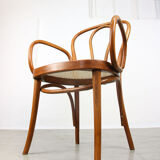 Vintage Bentwood Wide Seat and Arms Bistro Chair