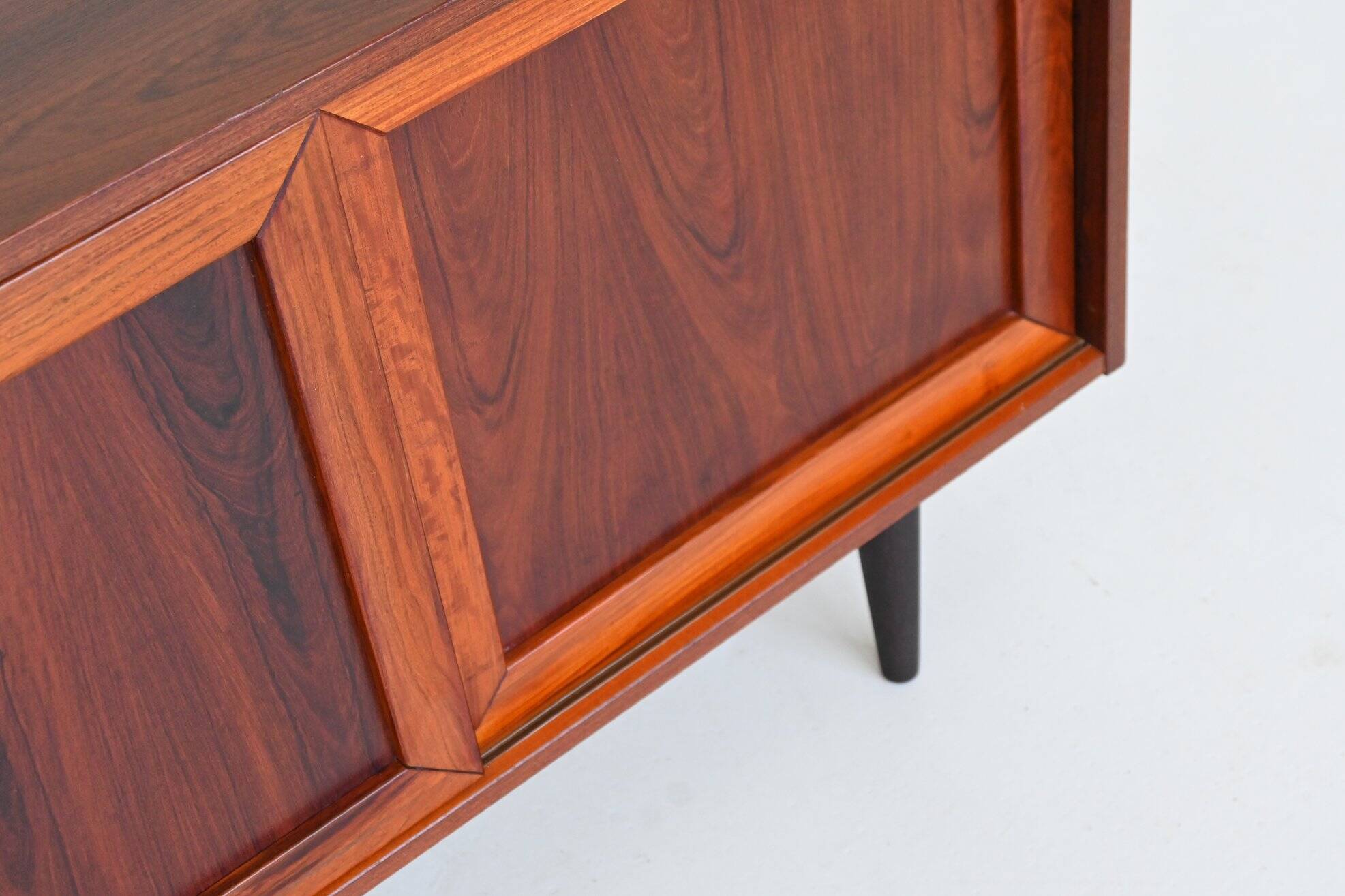 Pair of IB Kofod-Larsen cabinets in rosewood, Faarup, Denmark 1960.