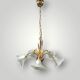 Antique five-arm wheat ear chandelier – hollywood regency - massive