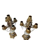 Pair of bronze candlesticks
