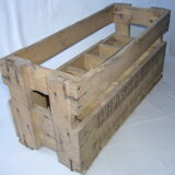 Old wooden crate for milk bottles