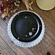 Vintage molded glass wall or ceiling light decorated with flowers