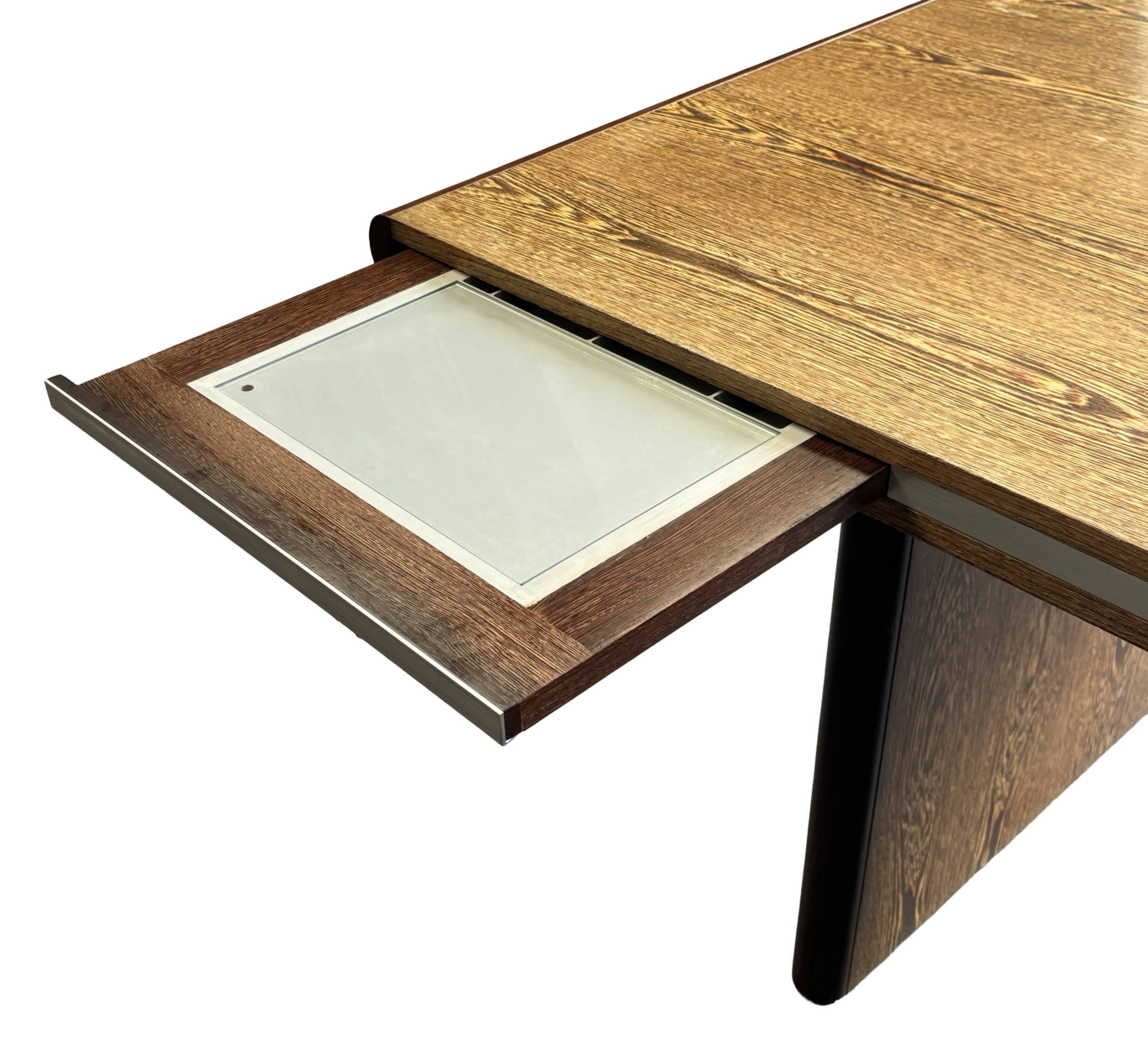 Vintage executive desk - large desk wenge 70s design