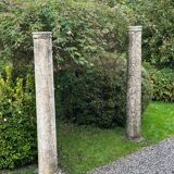 Pair of istrian stone columns, venice 16th century