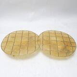 Pair of squared wall lights from the 70s