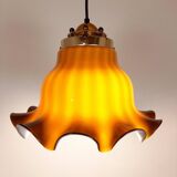 Brown glass pendant lamp, 1970s
