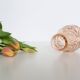 Old pink glass vase, molded glass, vintage French