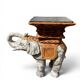 Elephant side table – leopard pattern – Jansen style 1970