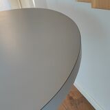 Round bistro table wrought iron and formica