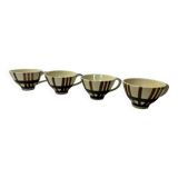 Set of 4 vintage earthenware cups