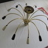 Chandelier 12 branches design spider années 1950