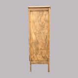 Art Deco glass-fronted Parisian buffet in raw wood