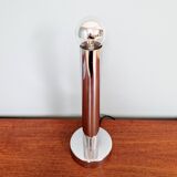 Tubular chrome metal table lamp, 1970s