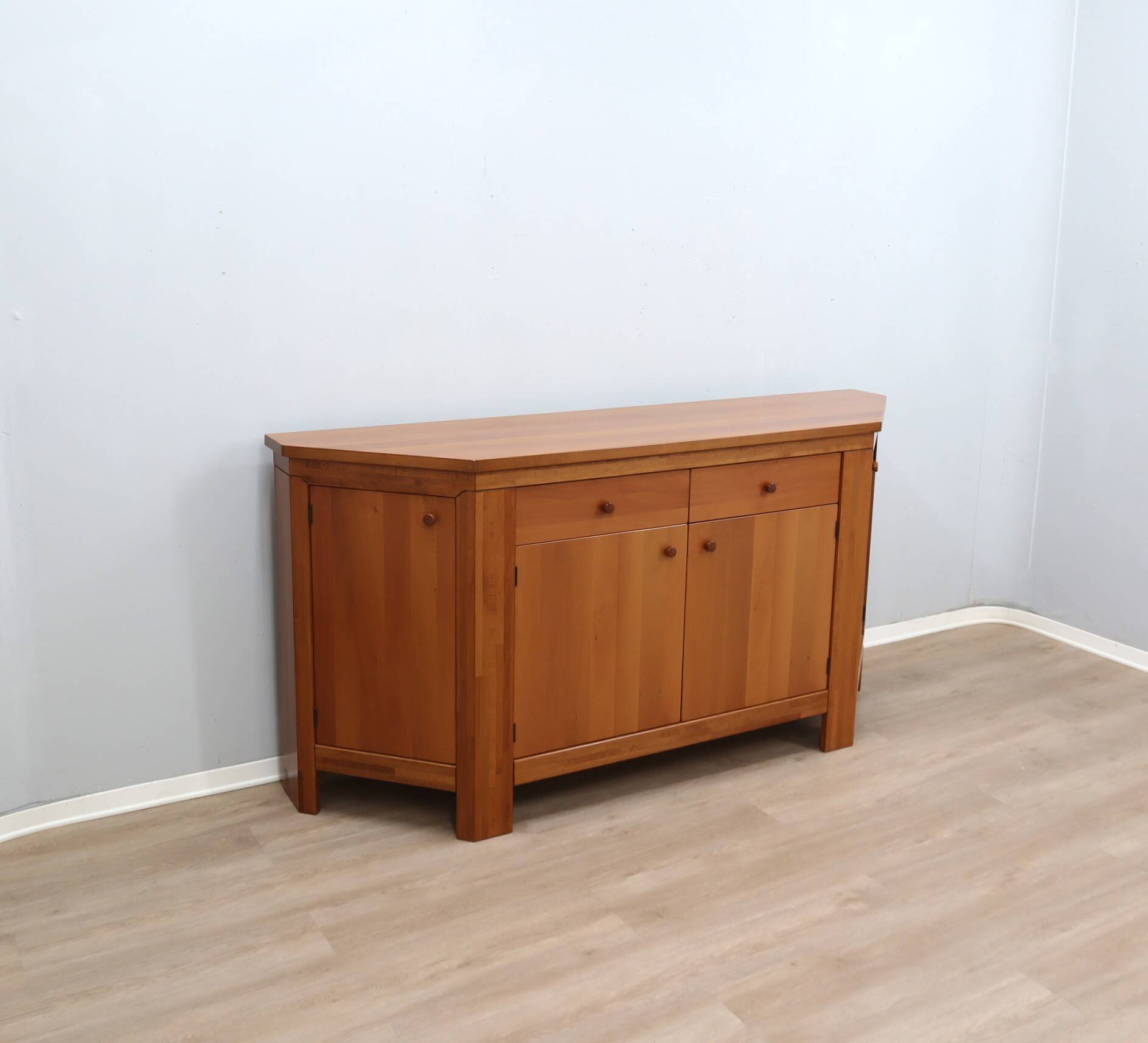Vintage 1970s Italian solid maxxello walnut sideboard Scarpa, Michelucci st