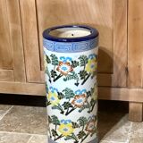 Enamelled ceramic umbrella stand