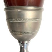 Pineapple lamp in chrome and amber Bakelite, style of Maison Charles - 1970.