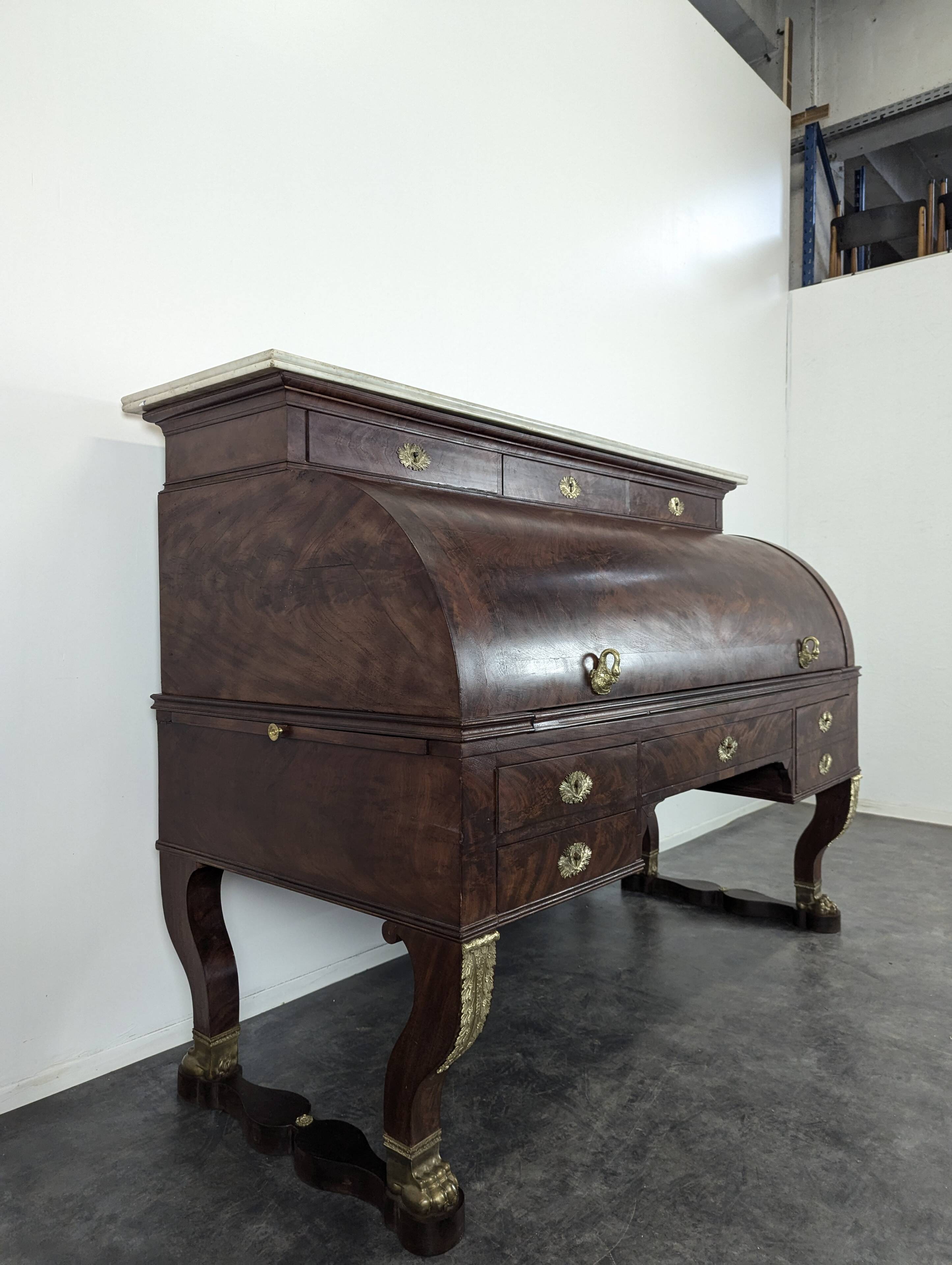 Bureau cylindre d'époque Empire