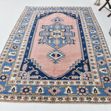 6x9 oushak vintage rug, 186x267cm
