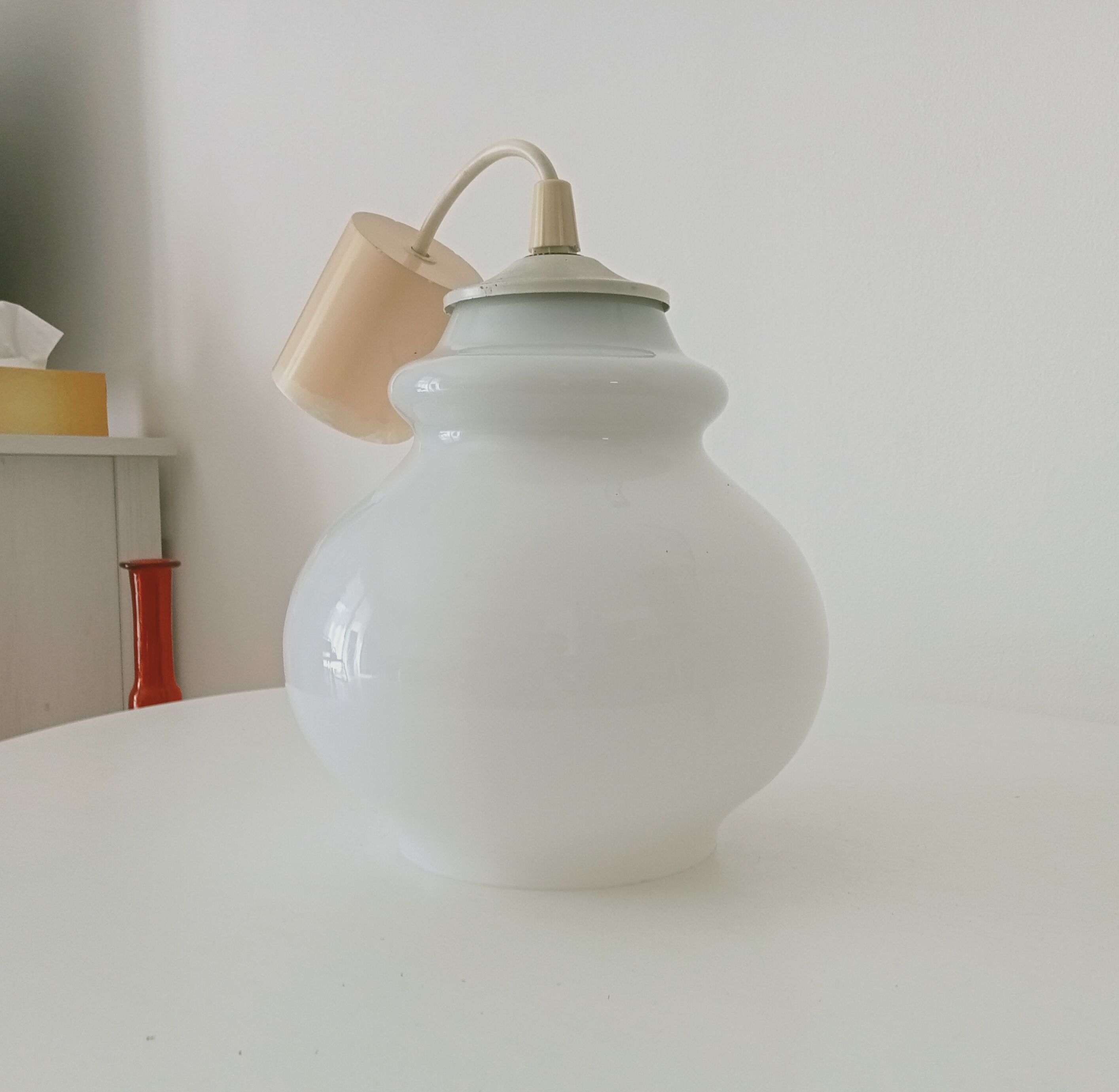 Vintage opaline pendant lamp
