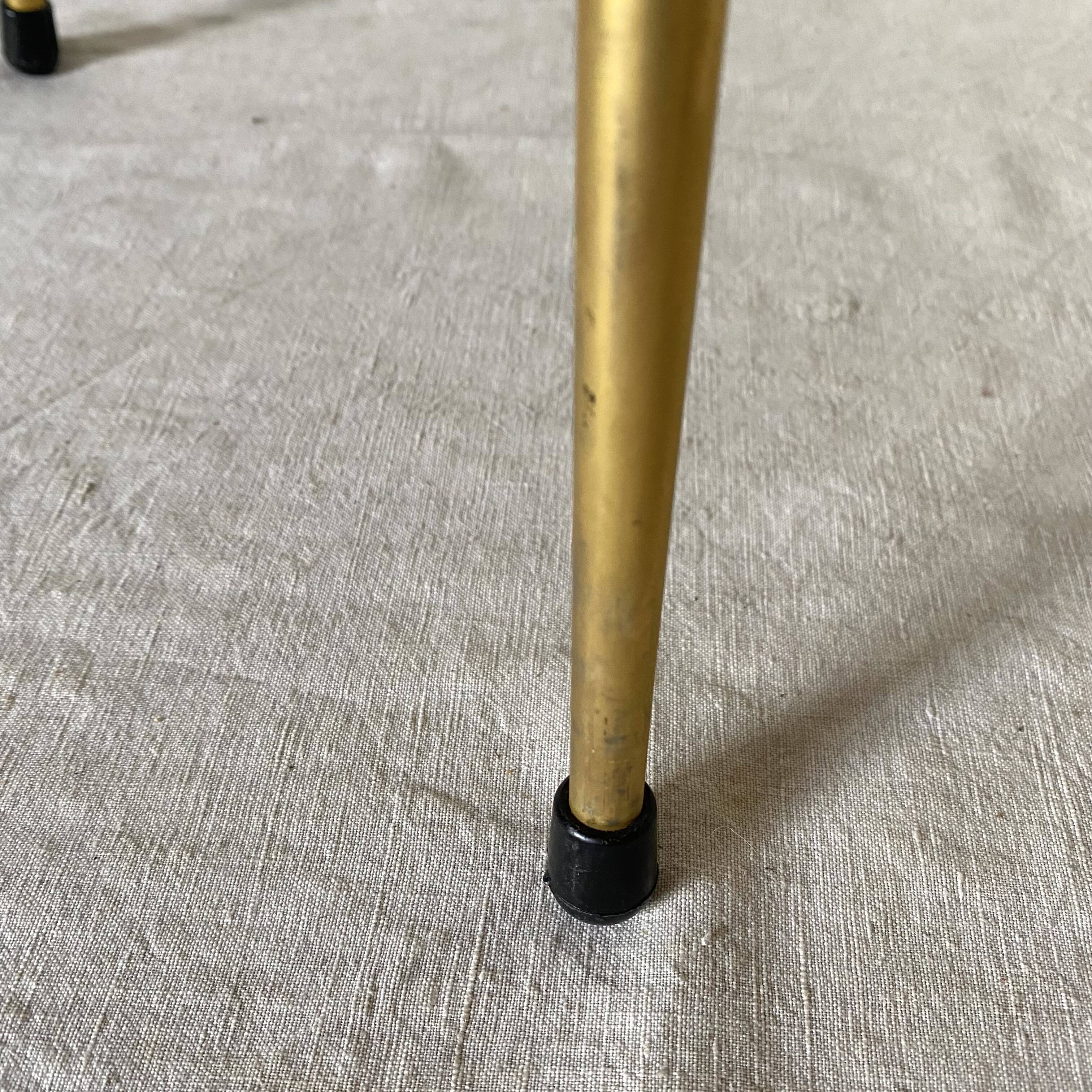 Pelfran khaki moumoute stool, 1960s