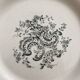 4 flat ironware plates "Louis XV" Gien 19th century