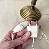 Bronze lamp "acorns" 50s, vintage naturalist light fixture